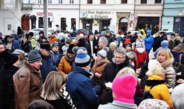 Olkusz: Wigilia na Rynku